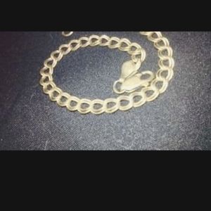 7.5" 4mm Double Link .925 Solid Sterling Silver Starter Charm Bracelet